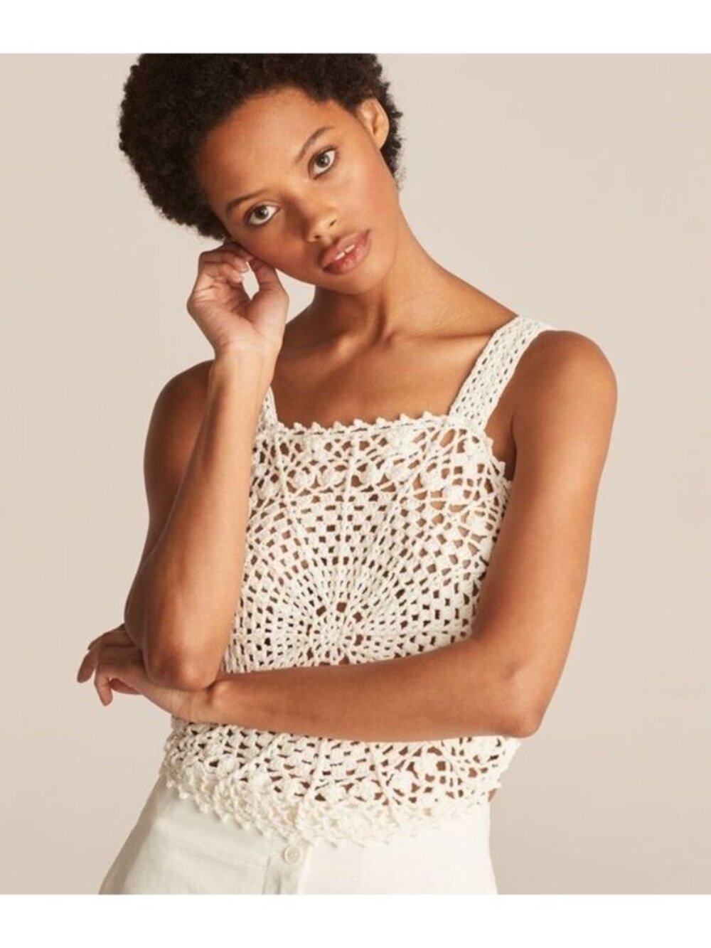 Rebecca Taylor Crochet Daily Full Moon Tank Top Women’s Size M Festival Boho